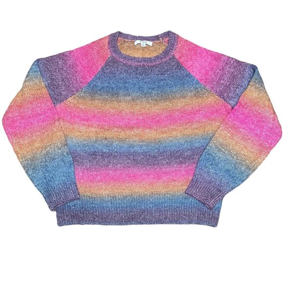 Steve Madden‎ BB Dakota Sweater Women's Ombre Stripe Sweater Small - Picture 1 of 7